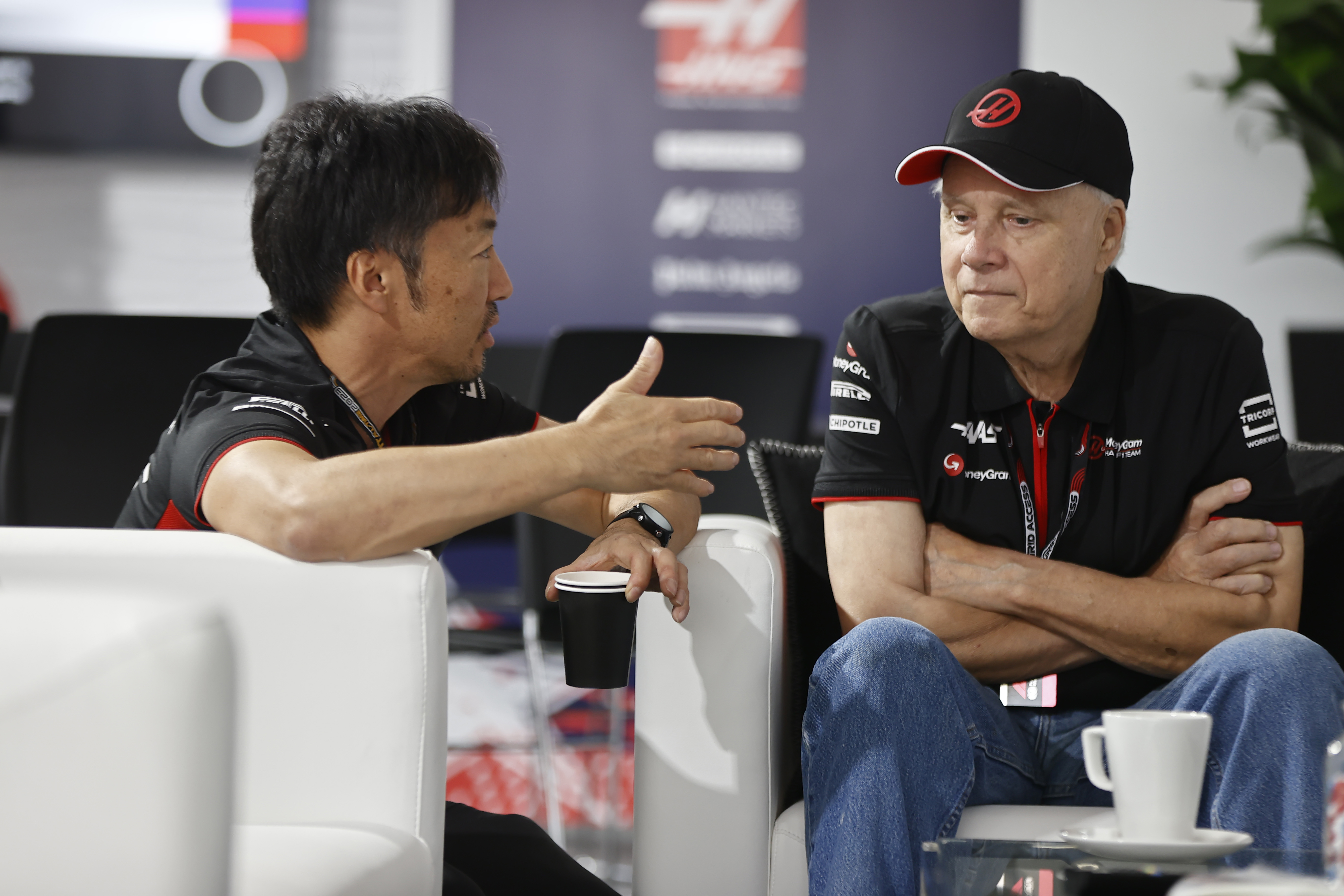 Team Owner Gene Haas with new Team Principal Ayao Komatsu