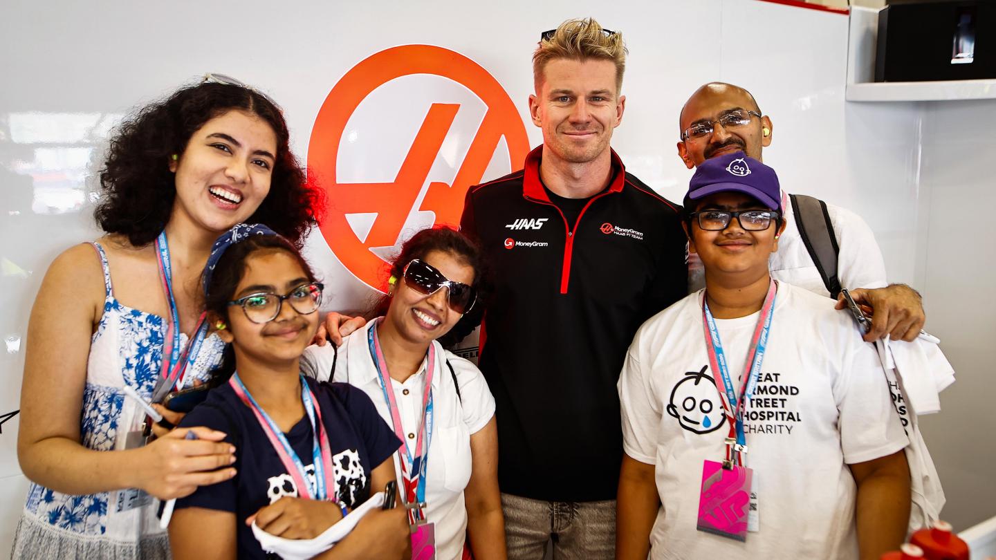 Nico Hulkenberg with guests from Great Ormond Street Hospital
